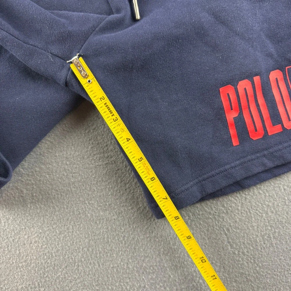Polo Ralph Lauren Sweat Shorts Men' L Blue 67 Pony Drawstring Loungewear Stretch